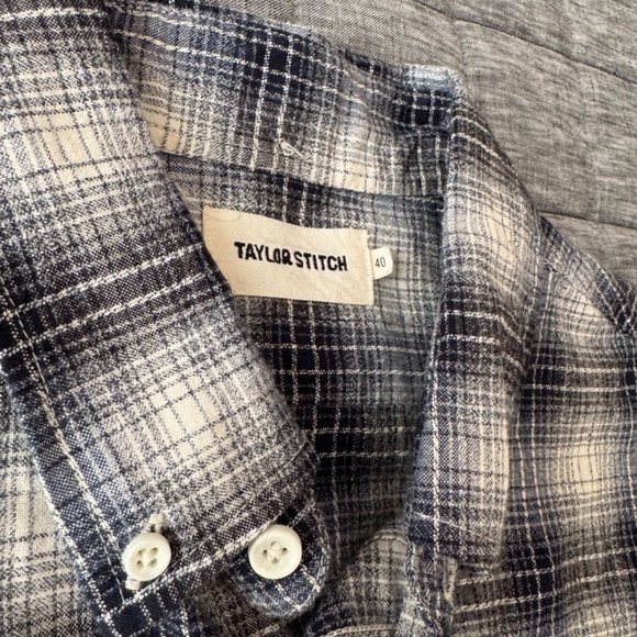 Taylor Stitch The Jack in Navy Plaid - Men's M 40 Button Up - Picture 2 of 2